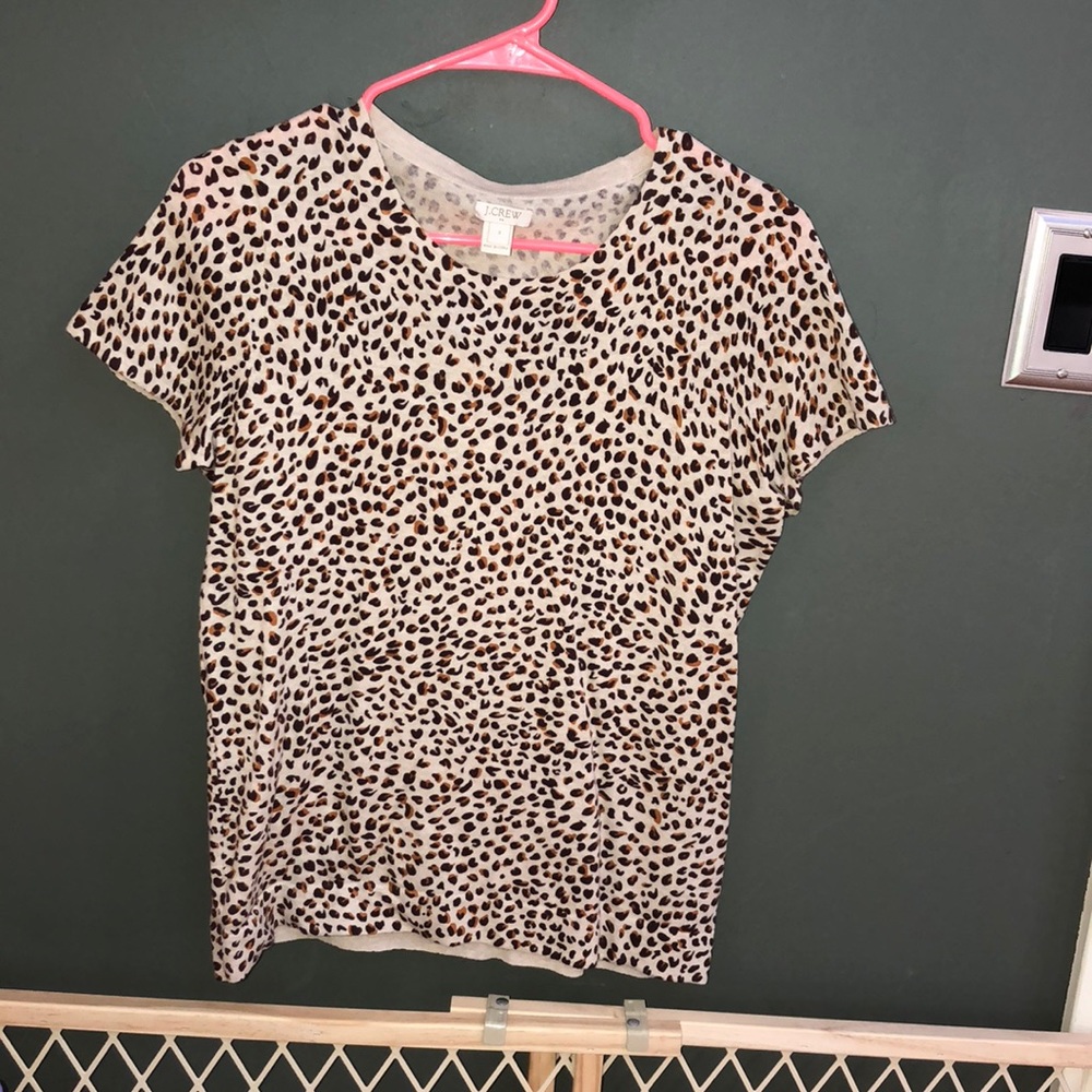 Short Sleeve Leapord Sweater